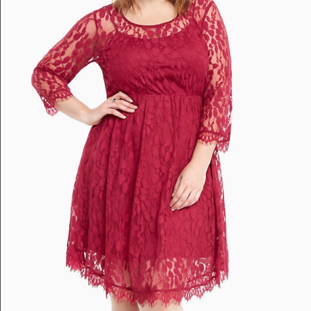 Torrid midi length lace dress